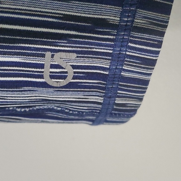 GapFit pants women's sz xs blue white abstract vertical lines activewear… - Picture 9 of 12